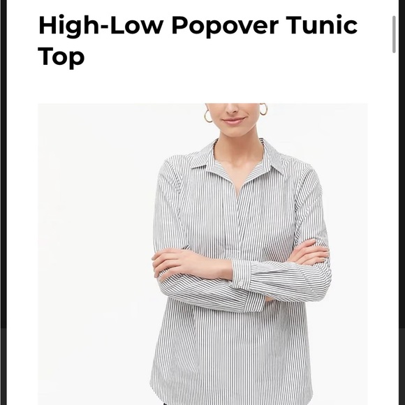 J. Crew Factory - Popover - Size Small - Black/white striped - excellent - Picture 3 of 13